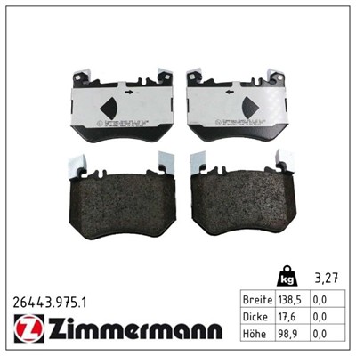 ZIMMERMANN 26443.975.1 Číslo výrobce: 26443. EAN: 4250238794011.