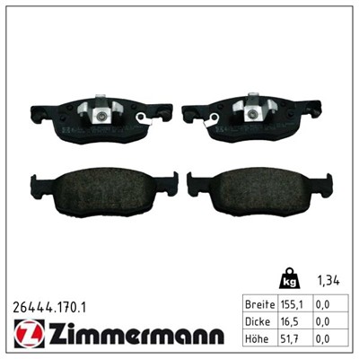 ZIMMERMANN 26444.170.1 Číslo výrobce: 26444. EAN: 4250238787655.