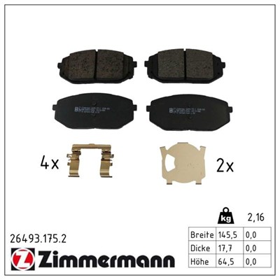 ZIMMERMANN 26493.175.2 Číslo výrobce: 26493. EAN: 4250238791386.