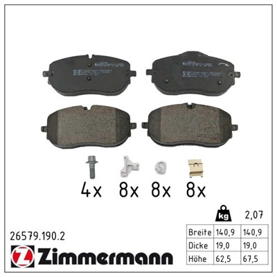 ZIMMERMANN 26579.190.2 Číslo výrobce: 26134. EAN: 4250238789918.