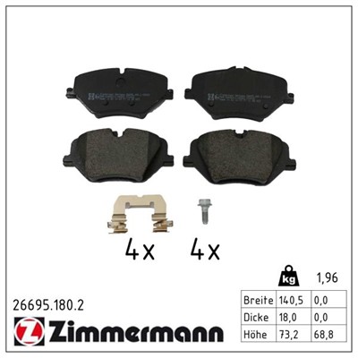 ZIMMERMANN 26695.180.2 Číslo výrobce: 26695. EAN: 4250238791317.