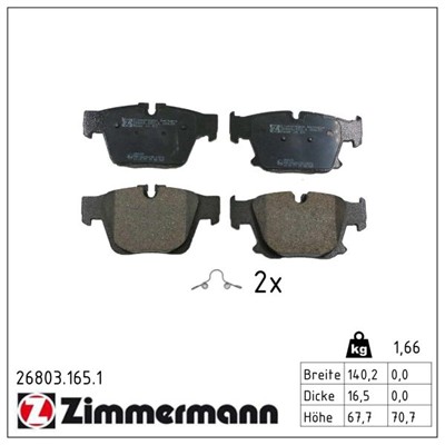 ZIMMERMANN 26803.165.1 Číslo výrobce: 26803. EAN: 4250238794363.