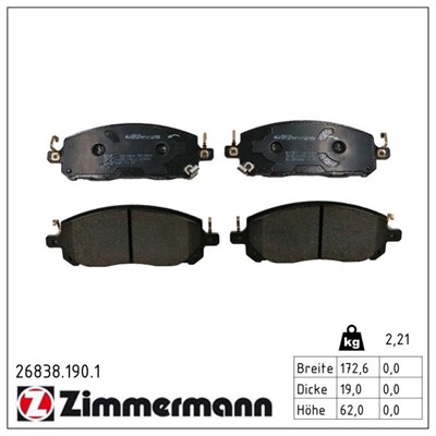 ZIMMERMANN 26838.190.1 Číslo výrobce: 26838. EAN: 4250238792758.