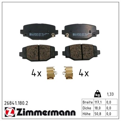 ZIMMERMANN 26841.180.2 Číslo výrobce: 26841. EAN: 4250238793250.