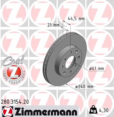 ZIMMERMANN 280.3154.20 EAN: 4250238763413.