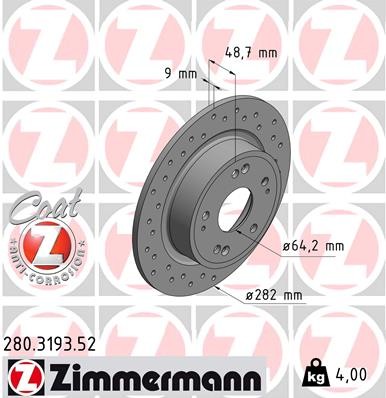 ZIMMERMANN 280.3193.52 EAN: 4250238780014.
