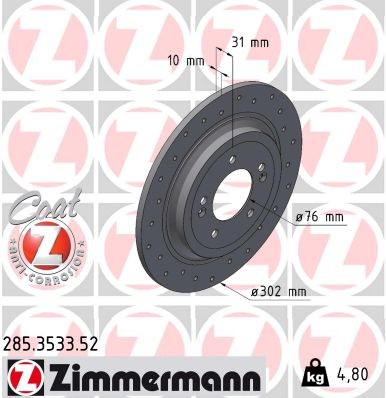 ZIMMERMANN 285.3533.52 EAN: 4250238790389.