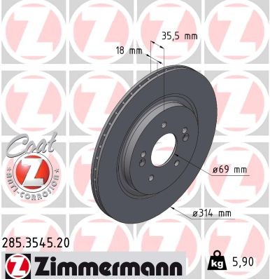 ZIMMERMANN 285.3545.20 EAN: 4250238786344.
