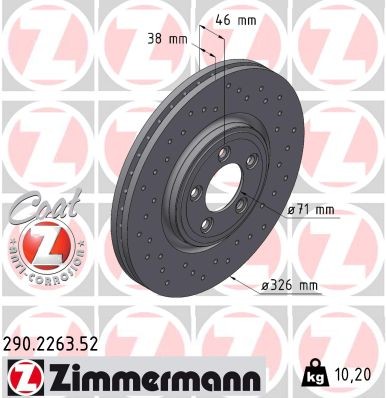 ZIMMERMANN 290.2263.52 EAN: 4250238747529.