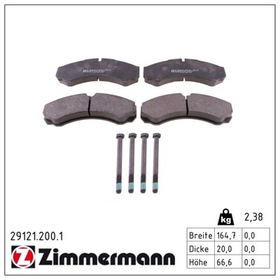 ZIMMERMANN 29121.200.1 Číslo výrobce: 29121. EAN: 4250238741107.