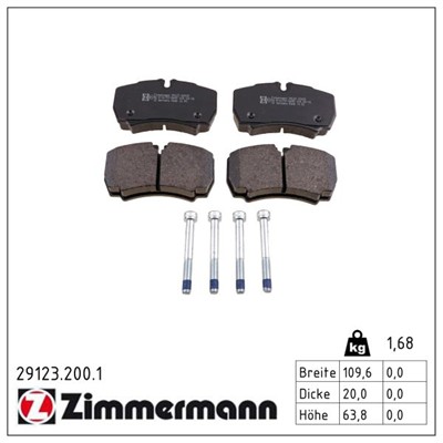 ZIMMERMANN 29123.200.1 Číslo výrobce: 29123. EAN: 4250238741169.