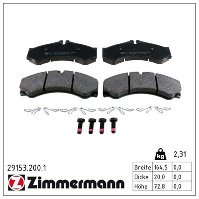 ZIMMERMANN 29153.200.1 Číslo výrobce: 29153. EAN: 4250238741305.