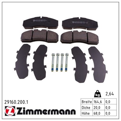 ZIMMERMANN 29160.200.1 Číslo výrobce: 29160. EAN: 4250238741329.