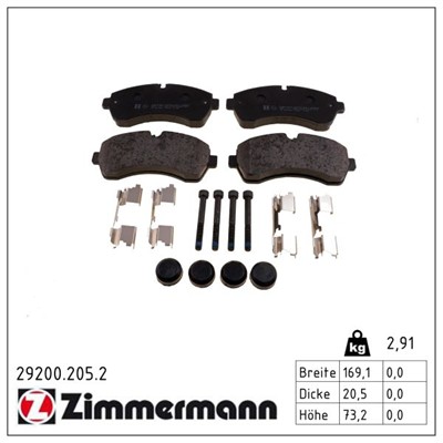 ZIMMERMANN 29200.205.2 Číslo výrobce: 29200. EAN: 4250238765332.
