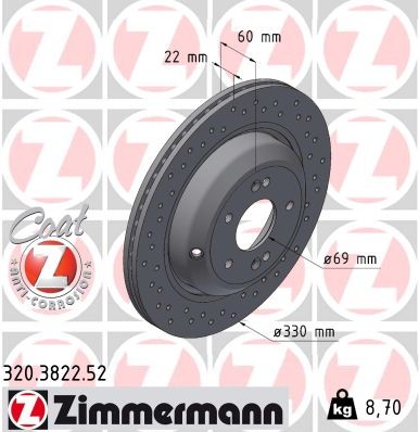 ZIMMERMANN 320.3822.52 EAN: 4250238782919.
