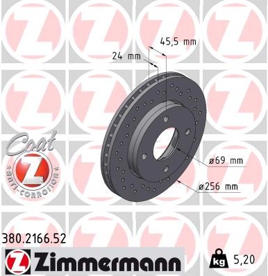 ZIMMERMANN 380.2166.52 EAN: 4250238748205.