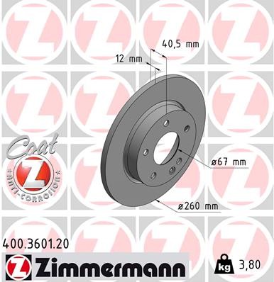 ZIMMERMANN 400.3601.20 EAN: 4250238719083.
