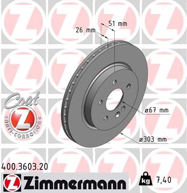ZIMMERMANN 400.3603.20 EAN: 4250238719106.