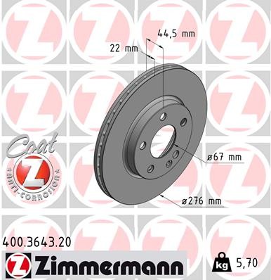 ZIMMERMANN 400.3643.20 EAN: 4250238719267.