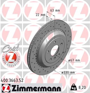 ZIMMERMANN 400.3663.52 EAN: 4250238753087.