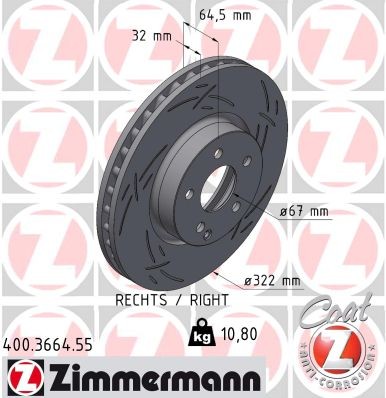 ZIMMERMANN 400.3664.55 EAN: 4250238790860.