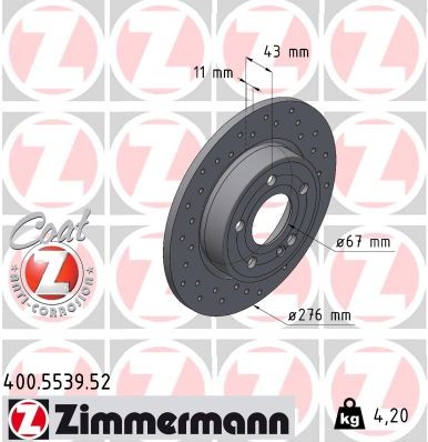 ZIMMERMANN 400.5539.52 EAN: 4250238781103.