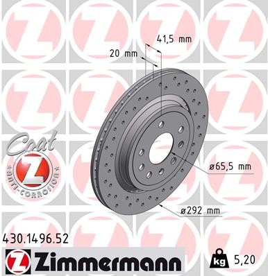 ZIMMERMANN 430.1496.52 EAN: 4250238752783.