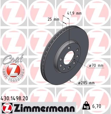 ZIMMERMANN 430.1498.20 EAN: 4250238719540.