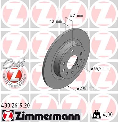 ZIMMERMANN 430.2619.20 EAN: 4250238742494.