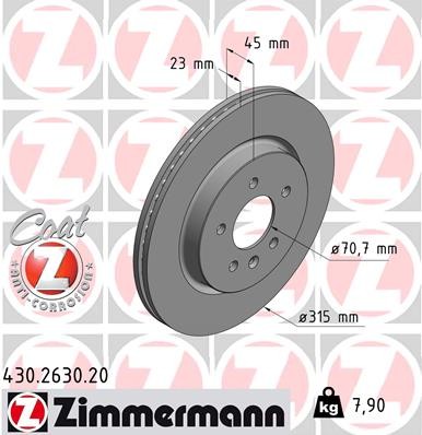 ZIMMERMANN 430.2630.20 EAN: 4250238756347.