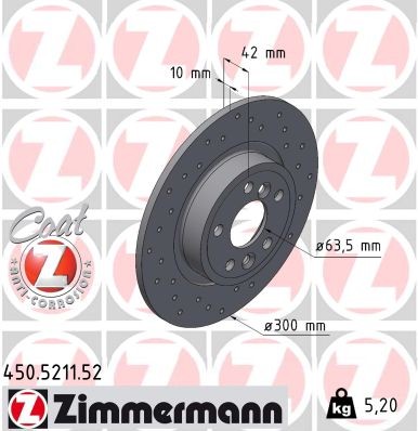 ZIMMERMANN 450.5211.52 EAN: 4250238790433.