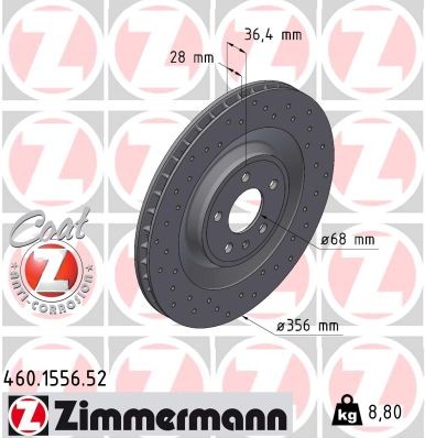 ZIMMERMANN 460.1556.52 EAN: 4250238764786.
