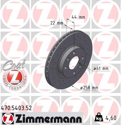 ZIMMERMANN 470.5403.52 EAN: 4250238765189.