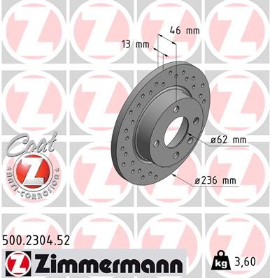 ZIMMERMANN 500.2304.52 EAN: 4250238752011.