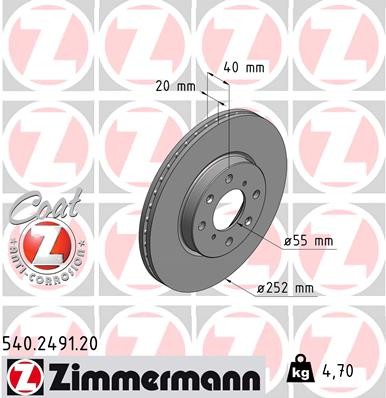 ZIMMERMANN 540.2491.20 EAN: 4250238755357.