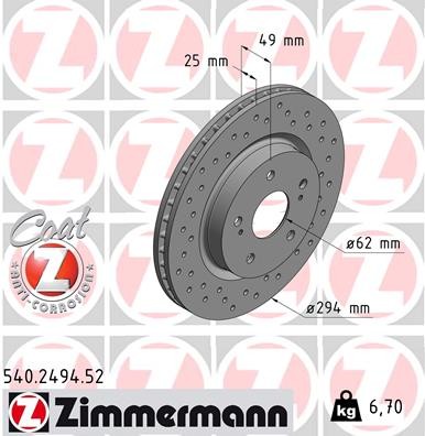 ZIMMERMANN 540.2494.52 EAN: 4250238758617.