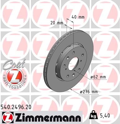 ZIMMERMANN 540.2496.20 EAN: 4250238753339.
