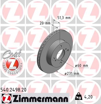ZIMMERMANN 540.2498.20 EAN: 4250238754527.