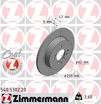 ZIMMERMANN 540.5302.20 EAN: 4250238756422.