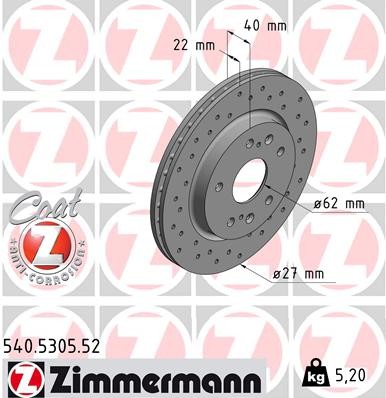 ZIMMERMANN 540.5305.52 EAN: 4250238776727.