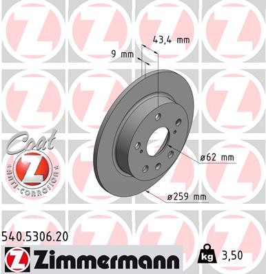 ZIMMERMANN 540.5306.20 EAN: 4250238759904.