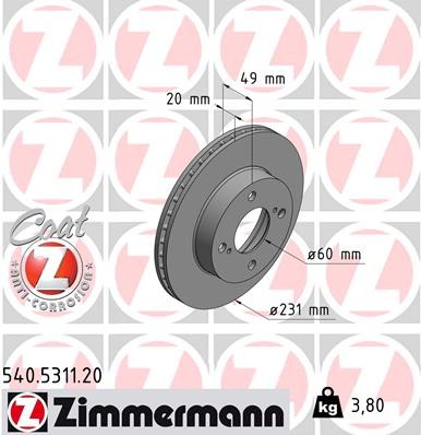 ZIMMERMANN 540.5311.20 EAN: 4250238766568.