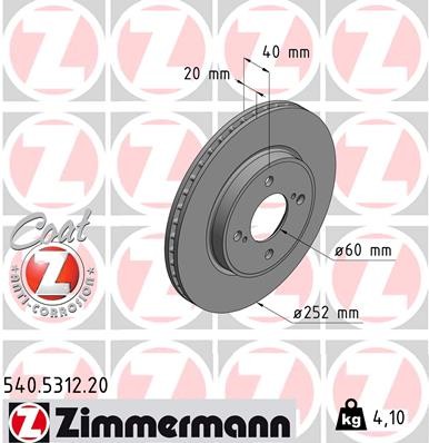 ZIMMERMANN 540.5312.20 EAN: 4250238769927.