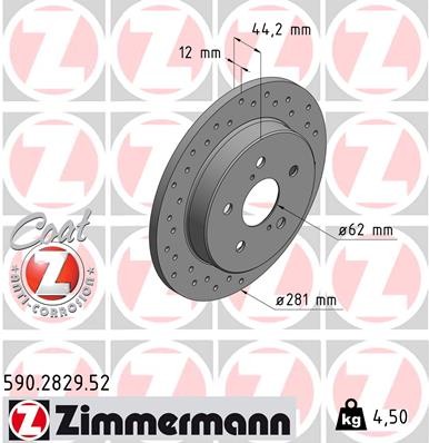 ZIMMERMANN 590.2829.52 EAN: 4250238778363.