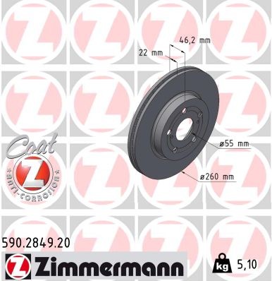 ZIMMERMANN 590.2849.20 EAN: 4250238786405.