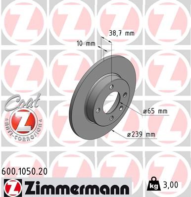ZIMMERMANN 600.1050.20 EAN: 4250238763550.