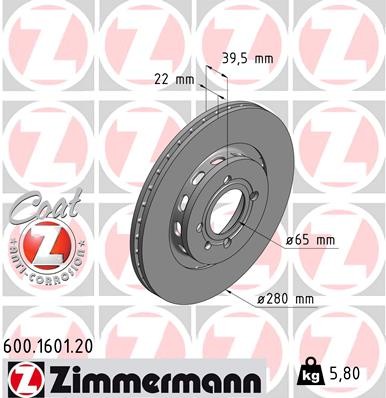 ZIMMERMANN 600.1601.20 EAN: 4250238763444.