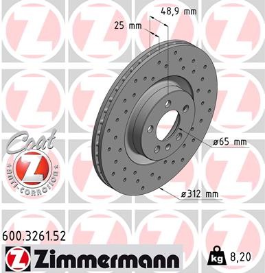 ZIMMERMANN 600.3261.52 EAN: 4250238779810.