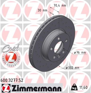 ZIMMERMANN 600.3277.52 EAN: 4250238792918.