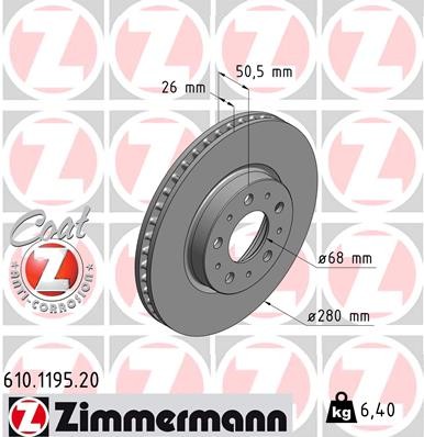 ZIMMERMANN 610.1195.20 EAN: 4250238719939.